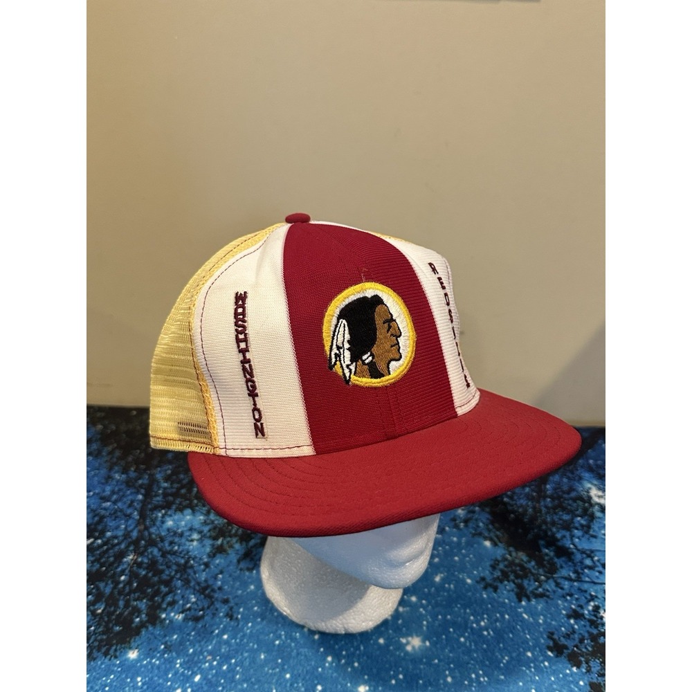 Vintage Washington Redskins Lucky Stripes Mesh Trucker Hat